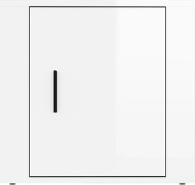 vidaXL Κομοδίνα Γυαλιστερό Λευκό 50 x 39 x 47 εκ.