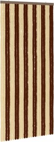vidaXL Κουρτίνα εντόμων Chenille Καφέ και μπεζ 100 x 220 cm 100% PP