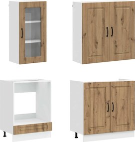 vidaXL Μονάδα κουζίνας KALMAR 8 pcs Artisan Δρυς Επεξεργασμένο Ξύλο