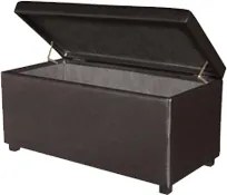 Αποθηκευτικό σκαμπό Denise - Καφέ σκούρο