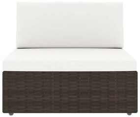 vidaXL Σαλόνι Κήπου 2 Τεμαχίων Καφέ από Συνθετικό Ρατάν