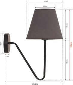 ΑΠΛΙΚΑ ΤΟΙΧΟΥ ΜΑΥΡΟ HM7642.02 26x15x33 εκ.