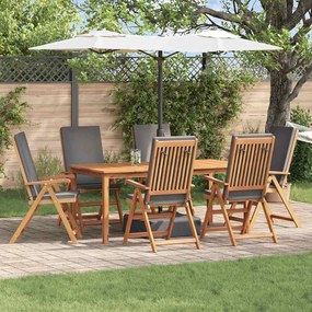 vidaXL Καρέκλα Κήπου 6 pcs Καφέ 57 x 71.5 x 104εκ Μασίφ ξύλο teak