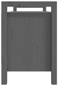 Παγκάκι Χολ Γκρι 110x40x60 εκ. από Μασίφ Ξύλο Πεύκου - Γκρι