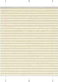 vidaXL Πλισέ περσίδα Κρέμα 105x100 cm Πλάτος υφάσματος 104,4 cm