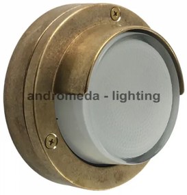Απλίκα Φωτιστικό Τοίχου Bulkhead Ορείχαλκου G9/Gx5.3 Ip64 60W 67H  Andromeda-67H-Ορείχαλκος 67H