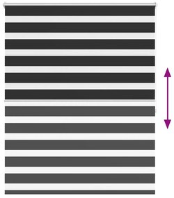 vidaXL Σύστημα Σκίασης Ρόλερ Zebra Μαύρο 140 x 175 εκ.