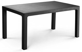 Τραπέζι κήπου "Plore" με UV protection PP σε χρώμα μαύρο 150x90x75 100-03742