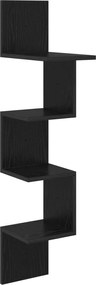 vidaXL Ράφι Τοίχου Επιτοίχιο Μαύρη Δρυς 32 x 21 x 107 cm