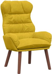 vidaXL Πολυθρόνα Κίτρινο 69 x 74 x 93 εκ. Βελούδο