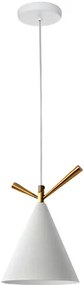 POWERTECH φωτιστικό οροφής HLL-0067, E27, Φ15, μεταλλικό, λευκό