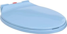 vidaXL Κάλυμμα Λεκάνης με Soft Close &amp;amp; Quick Release Οβάλ Μπλε