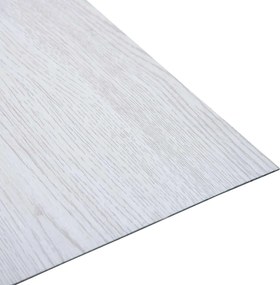 vidaXL Πλάκες Δαπέδου 55 pcs Λευκός 5,11 τ.μ. PVC