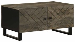 vidaXL Τραπεζάκι Σαλονιού Μαύρο 80 x 50 x 40 εκ. από Μασίφ Ξύλο Μάνγκο