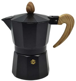 Καφετιέρα Espresso Με Ξύλινο Χέρι 807635 300ml Black Ankor Stainless Steel