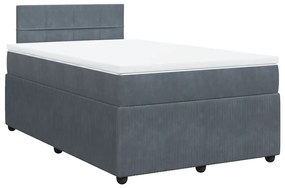 ΚΡΕΒΑΤΙ BOXSPRING ΜΕ ΣΤΡΩΜΑ ΣΚΟΥΡΟ ΓΚΡΙ 120X200 ΕΚ. ΒΕΛΟΥΔΙΝΟ 3290011