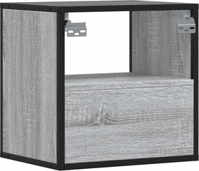 vidaXL Επίτοιχο κομοδίνο Grey Sonoma 40x31x39,5 cm