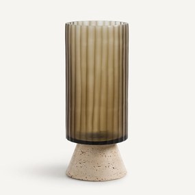 Βάζο από φιμέ γυαλί και τραβερτίνη, Trapani