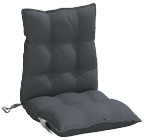 vidaXL Μαξιλάρια Καρέκλας Χαμηλή Πλάτη 4 τεμ. Ανθρακί Ύφασμα Oxford