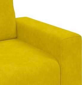vidaXL Πολυθρόνα Κίτρινη Βελούδινη 100x77x82 εκ.