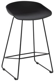 ΣΚΑΜΠΟ ΜΠΑΡ NAILA HM9299.02 ΜΑΥΡΟ ΜΕΣΑΙΟΥ ΥΨΟΥΣ 44x44x74Yεκ.