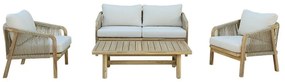 Σαλόνι Κήπου Malibu 228-000014 ((Σετ 4τμχ)) Natural-Beige 4 Θέσεων