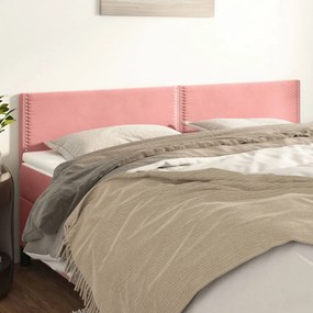 vidaXL Κεφαλάρια Ροζ Βελούδινα 180x5x78/88 εκ.