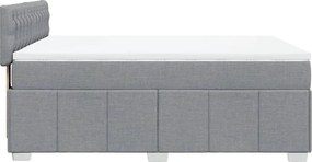 vidaXL Κρεβάτι Boxspring με Στρώμα Αν. Πράσινο 160x200εκ Υφασμάτινο