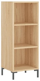 vidaXL Μπουφές Sonoma δρυς 34,5 x 34 x 180 εκ. από Επεξεργασμένο Ξύλο