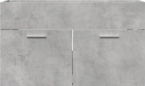 vidaXL Ντουλάπι Μπάνιου Γκρι Σκυροδέματος 90x38,5x46 εκ. Επεξ. Ξύλο