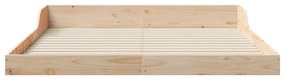 vidaXL Σκελετός Κρεβατιού Καφέ 140 x 220 cm Μασίφ ξύλο πεύκου
