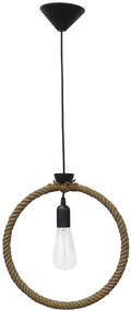 Κρεμαστό φωτιστικό KYKLOS  1/L ROPE UT-BLACK Heronia 34-0039