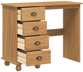 vidaXL Γραφείο με συρτάρι Καφέ 95 x 40 x 75 εκ. Μασίφ ξύλο πεύκου