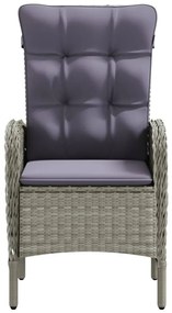 vidaXL Σετ Τραπεζαρίας Κήπου 3 Τεμαχίων με Μαξιλάρια Μαύρο