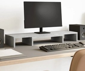 vidaXL Βάση Οθόνης Ρυθμιζ. Γκρι Σκυρ. 80x24x10,5 εκ. Επεξεργ. Ξύλο