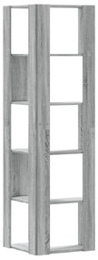 vidaXL Βιβλιοθήκη Γωνιακή 5 Επ. Γκρι Sonoma 50x50x179 εκ Επεξ. Ξύλο