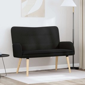 vidaXL Καναπές 2 ατόμων Μαύρο 115 x 61 x 87 εκ. Μπουκλέ