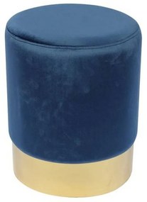 Σκαμπό Sol Ε7030,1 D.37x44cm Gold-Blue Velure Metal, Fabric