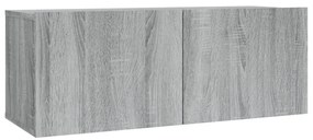 vidaXL Σετ Επίπλων Τηλεόρασης 2 Τεμαχίων Γκρι Sonoma Επεξεργ. Ξύλο