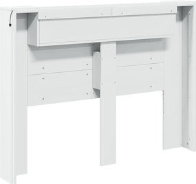 vidaXL Κεφαλάρι με ράφι Λευκό 140 x 16,5 x 103,5 cm Επεξεργασμένο ξύλο