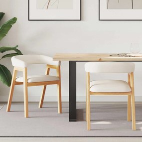 vidaXL Καρέκλες φαγητού 2 pcs Φυσικό 54 x 57 x 73 εκ