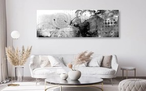 Εικόνα γραφιστικής ζωγραφικής σε ασπρόμαυρο - 150x50
