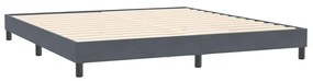 Box Spring Κρεβάτι με στρώματα Σκούρο γκρι 200x210 cm Βελούδινο - Γκρι