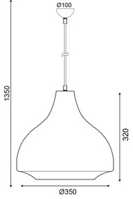 Φωτιστικό Οροφής Style KS080335PL Petrol Metal