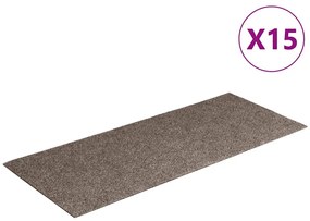 vidaXL Πατάκια Σκάλας Αυτοκόλλητα Ορθογώνια 15 τεμ. Κρεμ 60 x 25 εκ.