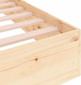 vidaXL Πλαίσιο Κρεβατιού 140 x 190 εκ. από Μασίφ Ξύλο