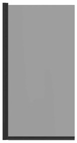 Οθόνη ντους μπάνιου Μαύρο 68 x 130 εκ Θραυστό γυαλί