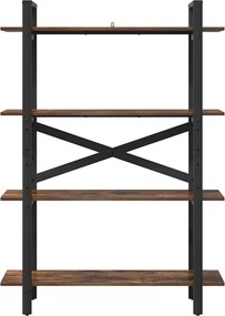 vidaXL Ράφι Βιβλίων Καπνιστό Δρύς 100 x 33,5 x 140 εκ