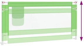 vidaXL Μπάρα Κρεβατιού Προστατευτική Πράσινη 180 x 25 εκ. Υφασμάτινη