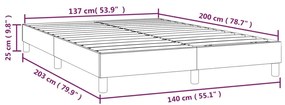 Σκελετός Κρεβατιού Χωρίς Στρώμα Αν. Γκρι 140x200 εκ. Βελούδινο - Γκρι